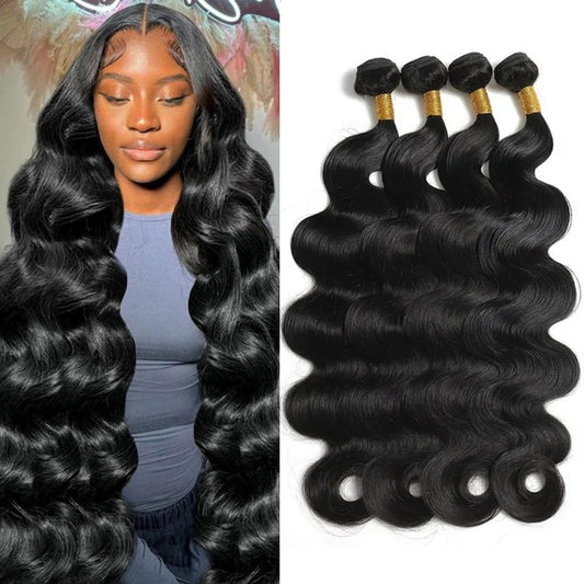 12A Human Hair Bundles 14 16 18 20 inch 4 Bundles Human Hair 100% Unprocessed Brazilian Virgin Hair Bundles Deals Quick Weaves Hair Extensions