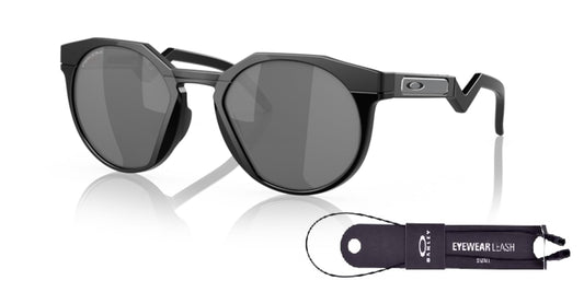 Oakley OO9242 924201 52MM Matte Black/Prizm Black Round Sunglasses for Men + BUNDLE With Designer iWear Complimentary Eyewear Kit