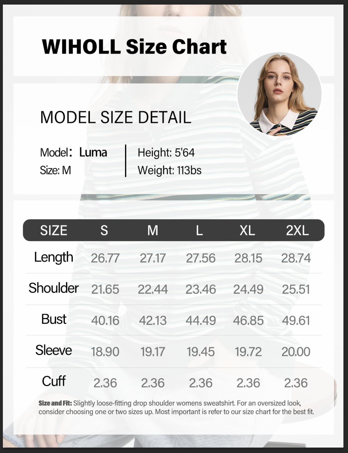 WIHOLL Womens Sweatshirts Colorblock Striped Fall Outfits Long Sleeve Polo Button Shirts 2024 Fashion Soft Winter Lightweight Tunic Tops Navy Small