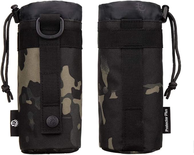 Adjustable Tactical Water Bottle Pouch CREATOR Foldable MOLLE Water Bottle Holder Attachment Carrier for Backpack/Waist bag/Belt