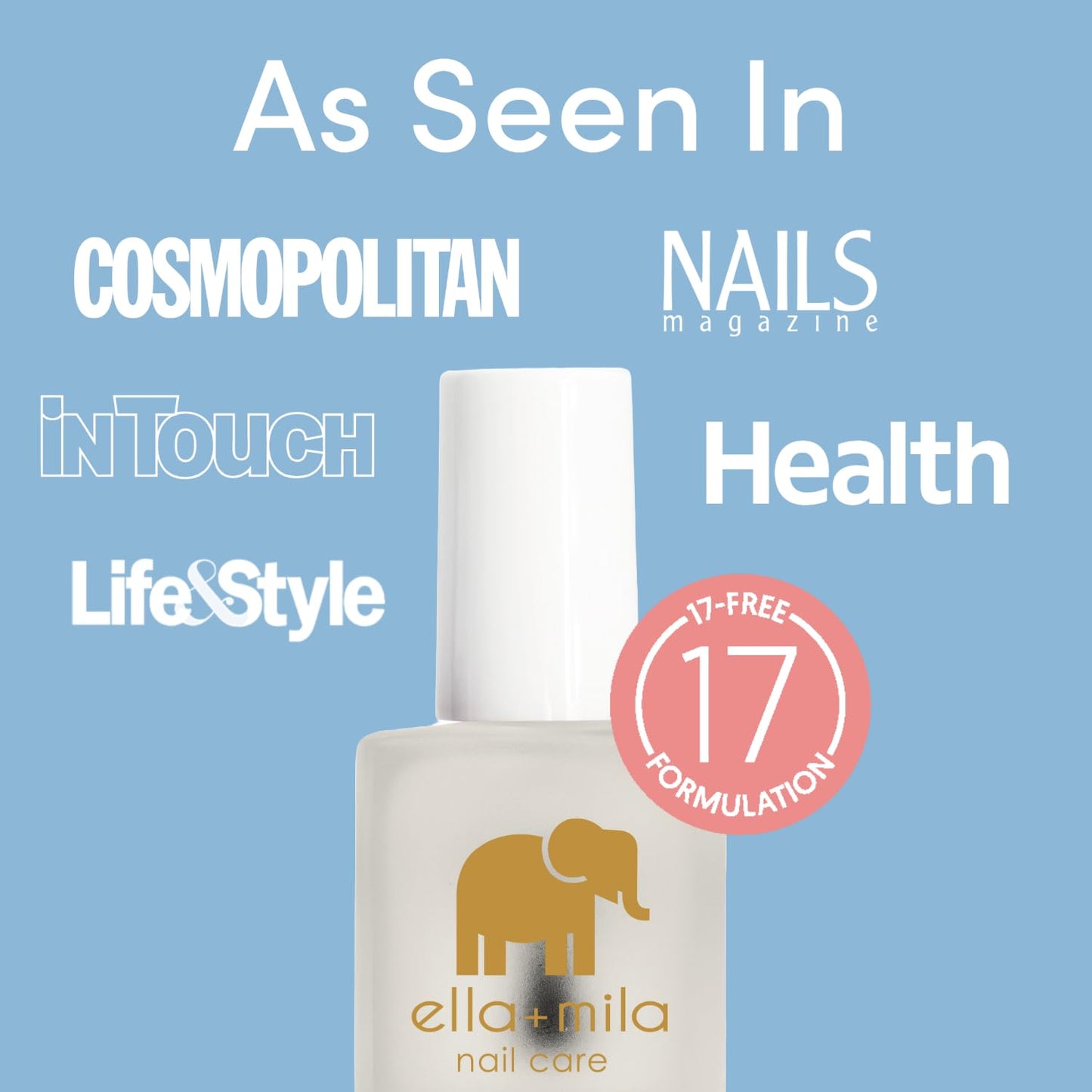 ella+mila "No More Biting" Nail Polish - Bitter Taste Nail Biting Treatment for Kids & Adults - Effective Thumb Sucking Stop for Kids (0.45 fl oz)