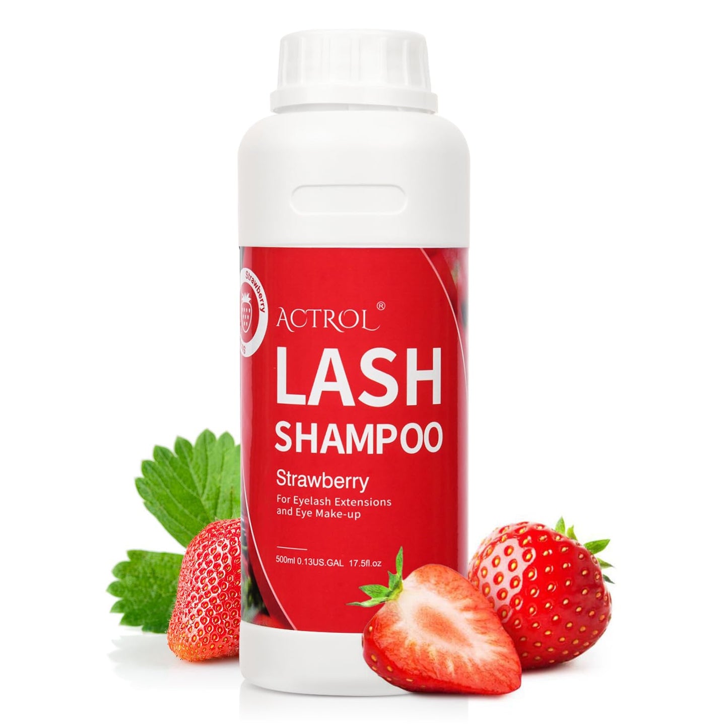 ACTROL Lash Shampoo Strawberry 500ml Eyelash Shampoo Lash Wash Shampoo Lash Cleanser Foam