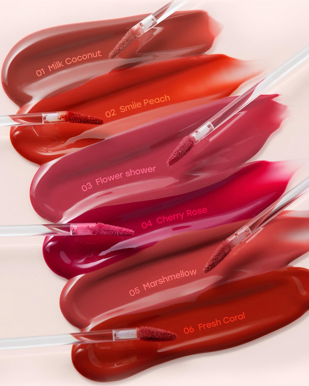 Touch in Sol Vegan Again Juicy Glossy Lip Tint - High Pigmented & Glossy Korean Lip Tint - Shiny Translucent Color - Glowy Hydrated Lips, Moisturizing and Plumping, 0.13 fl.oz. (05 Marshmellow)