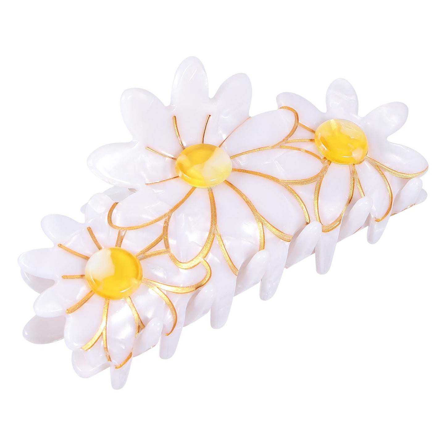 Flower Hair Claw Clip, 3.5 Inch Strong Hold Hair Clip for Thick Hair, Fashion Spring Hair Styling Accessories for Women Girls
