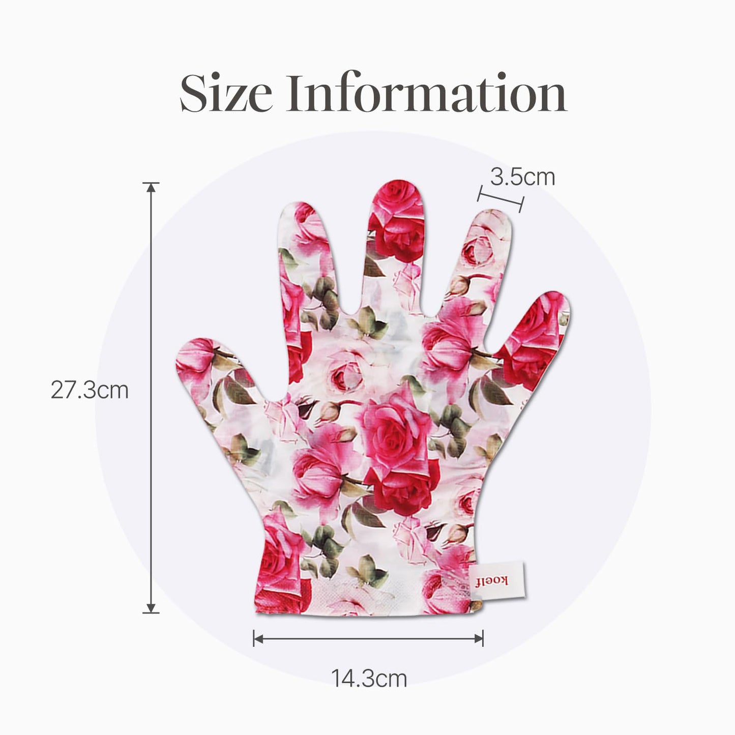 Koelf PETITFEE Rose Petal Satin Hand Mask (5pairs) - Intensive Nourishing, Moisturizing Gloves, Rose Scented Hand Repair Masks with Peptide, Collagen, Shea Butter for Silky Smooth Hand Treatment