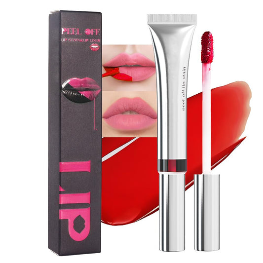 evpct Lip Tains Peel off, Peel off Lip Liner Tattoo Lip Stain Tint Gloss Marker Makeup, Long Lasting Waterproof 24 Hours Matte Finish Transfer-proof Pigmented Color Stay Lipsticks, 120 Light Red