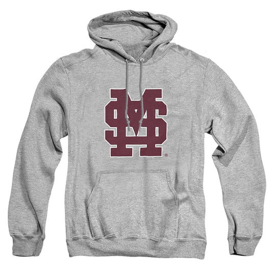 Mississippi State Bulldogs Official Baseball Logo Unisex Adult Pull-Over Hoodie,Athletic Heather, 2X-Large