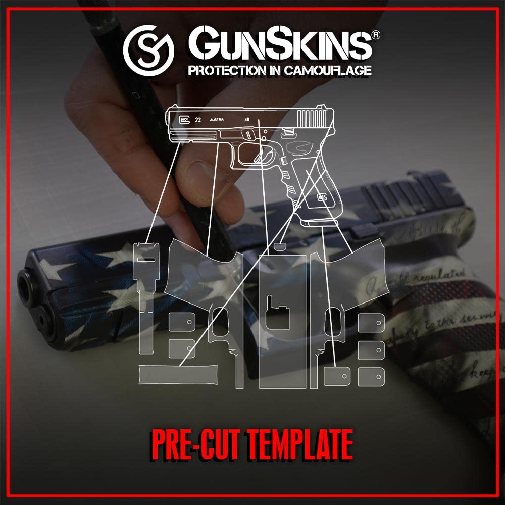 GunSkins Precut Pistol Skin for Glock 19 - Compatible with Airsoft AEG BB Gun - Vinyl Gun Wrap - Easy to Install - 100% Waterproof - Matte Finish - Made in USA - Krytpek Typhon