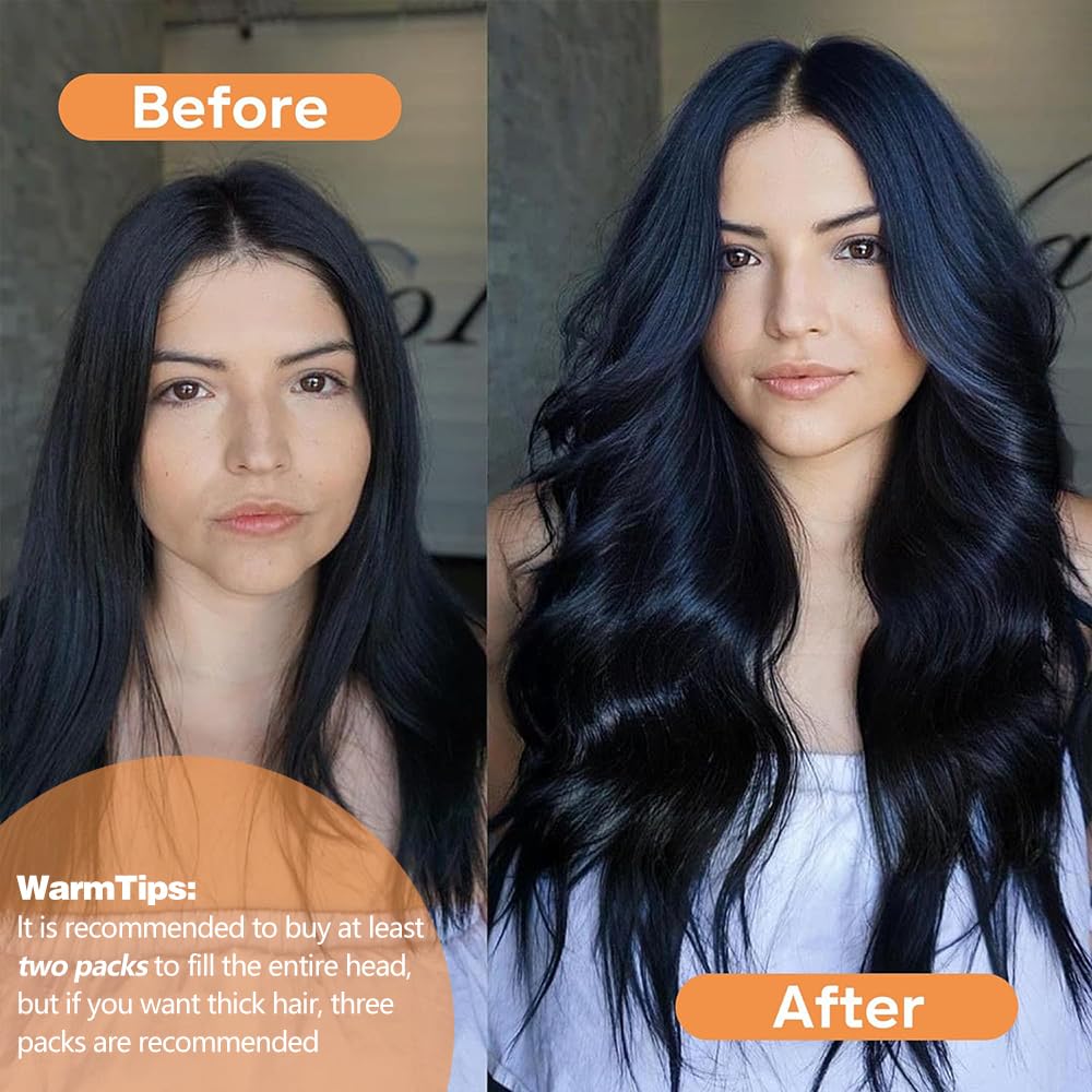 FB27 Highlight Ombre Clip In Hair Extensions Real Human Hair Straight Clip In Black to Blonde Human Hair Extensions Balayage Clip ins Remy Hair for Women 8Pcs with 18Clips Lace Weft 120g 20inch