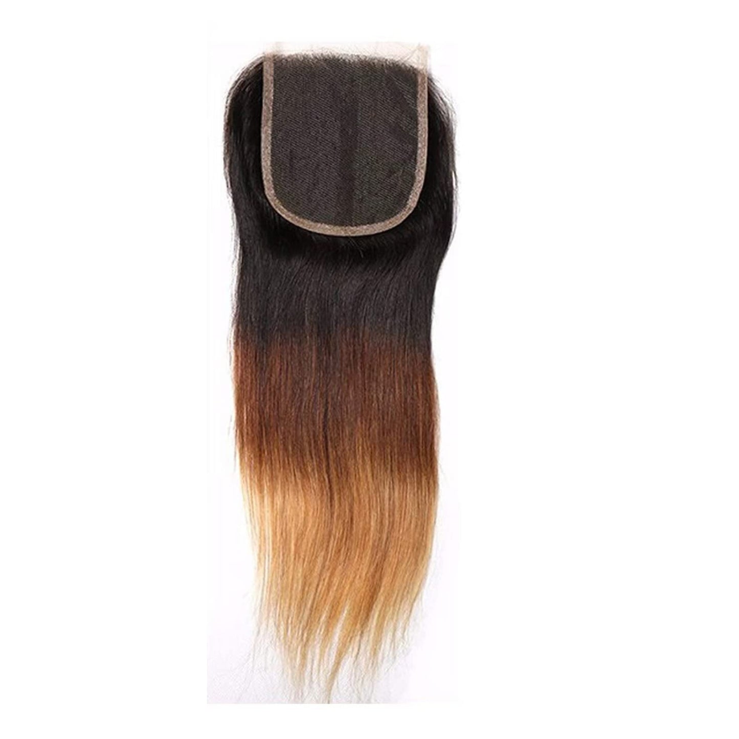 10A Ombre Hair Straight Hair 3 Bundles (121416+10) Human Hair Weaves Extensions 100% Virgin human hair straight bundles with 4X4 Lace Closure