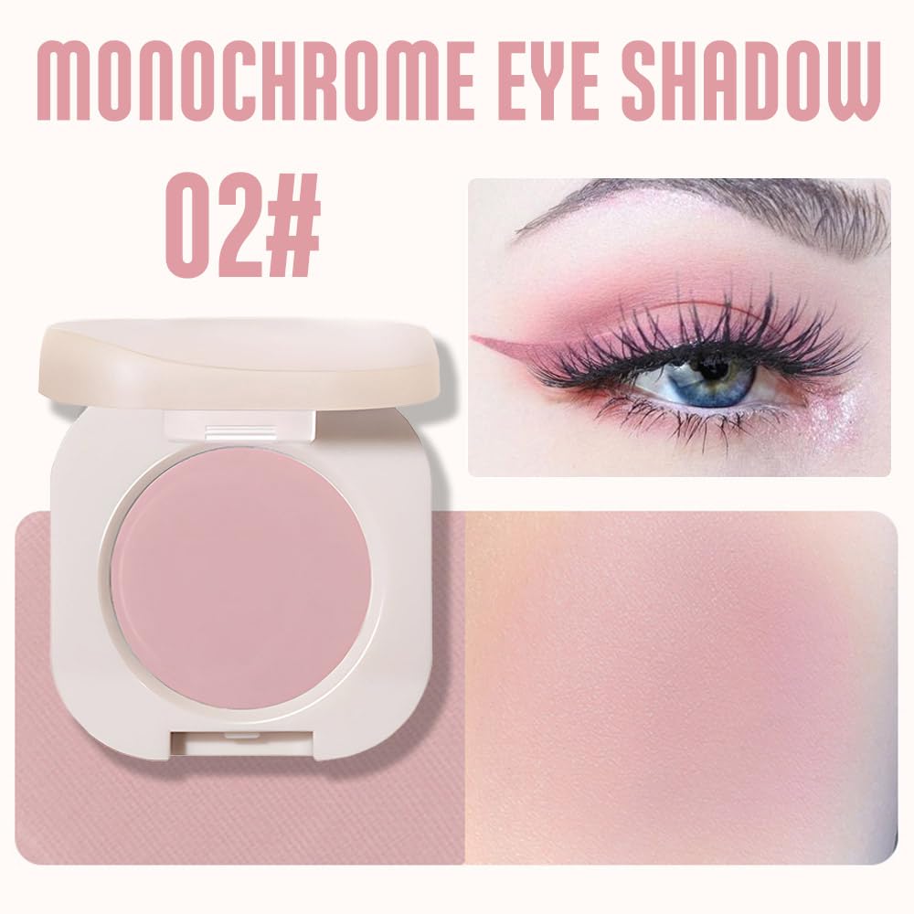 CAKAILA Single Nude Pink Matte Eyeshadow,Bright High Pigment Intense Monochrome Eye Shadow,Apply Makeup Easily,Matte Pressed Powder Single Eyeshadow,24 Hour Eye Makeup Longwear Waterproof,Blendable