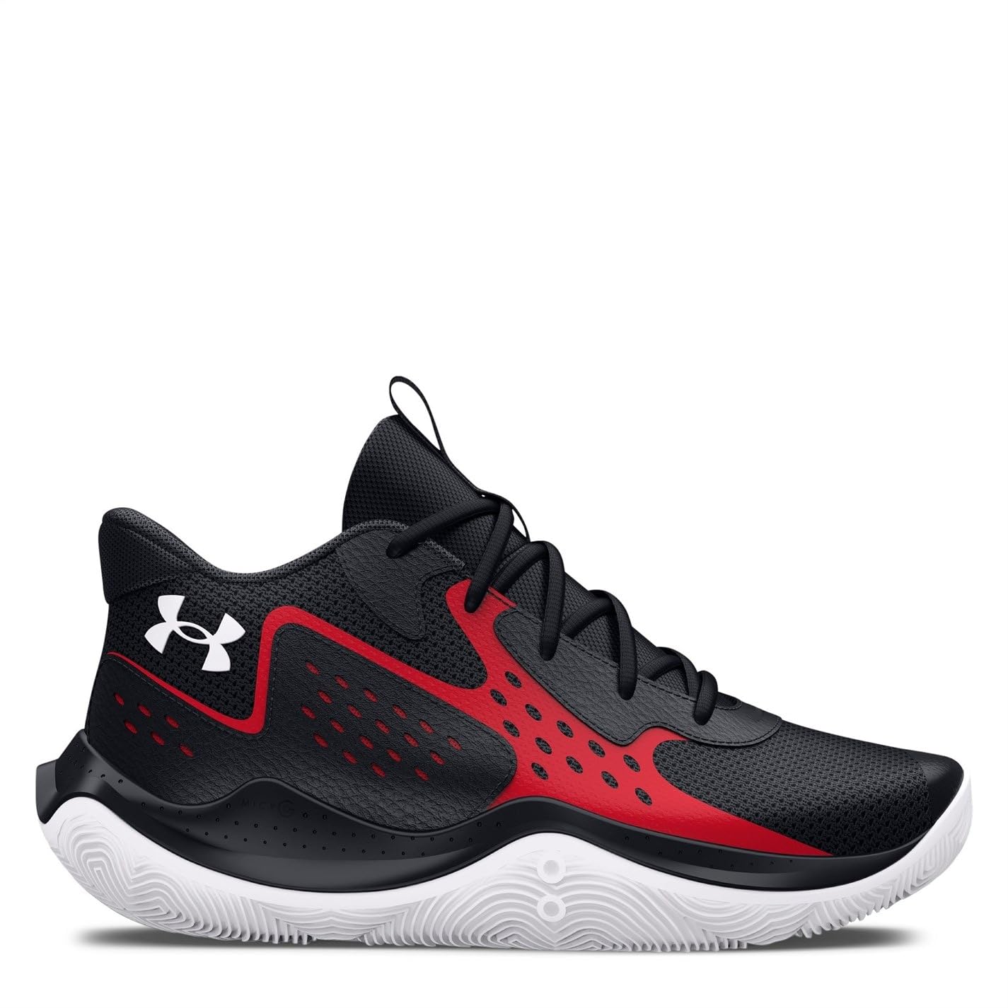Under Armour Unisex Grade School Jet '23, (001) Black/Red/White, 6, US