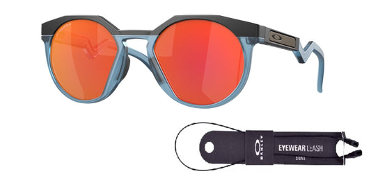 Oakley oo9242 924208 52mm matte black/prizm ruby round sunglasses for men + Bundle with designer iwear complimentary eyewear kit