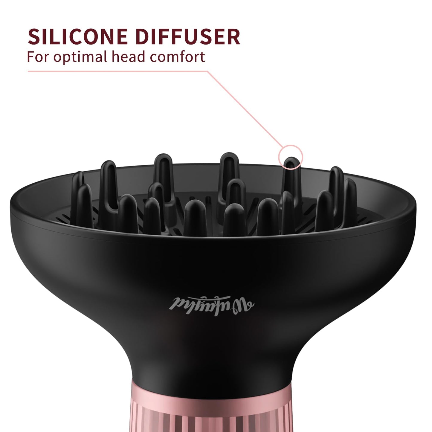WUFAYHD Diffuser Hair Dryer for Curly Hair: Professional 2 in 1 Diffuser & Hair Dryers with Ionic & Ceramic Technology for Wavy Hair Enhances Curls and Waves While Reducing Frizz, Gifts for Women
