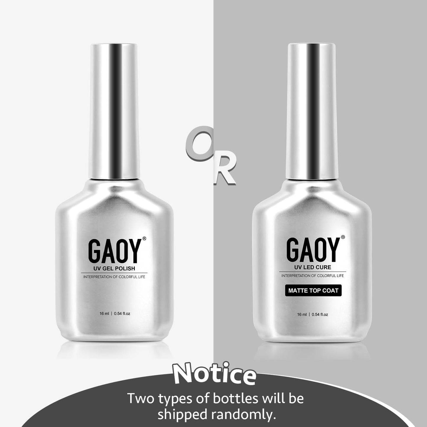 GAOY Matte Gel Top Coat for Gel Nail Polish, 16ml No Wipe Matte Finish for Long Lasting UV Gel Nail Art DIY