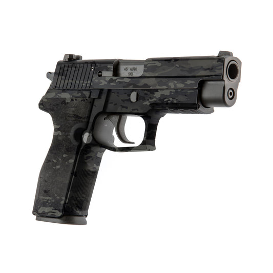 GunSkins Universal Pistol Skin Compatible with Airsoft AEG and BB Gun- Vinyl Wrap - Trim to Install - 100% Waterproof - Non-Reflective Matte Finish - GS Military OCP Black