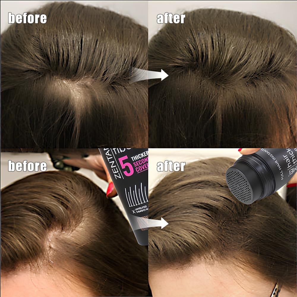 Hair Fibers for Thinning Hair for Women All-Natural Hair Building Fibers 0.98 Oz Hair Volume Powder Bald Spot Cover Up for Men & Women (Light Brown)