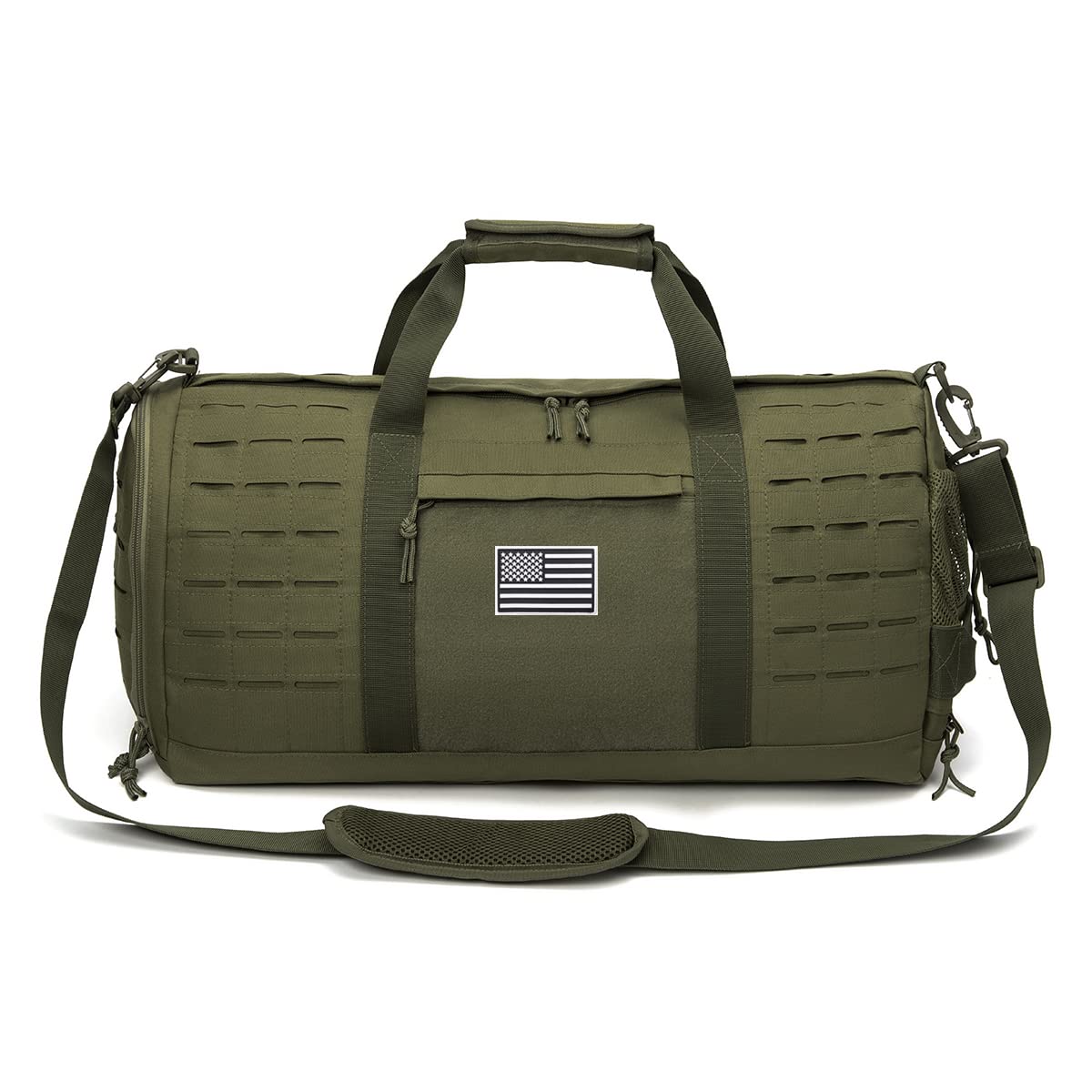 QT&QY 40L Military Tactical Duffle Bag For Men Sport Gym Bag Fitness Tote Travel Duffle Bag Training Workout Bag With Shoe Compartment Basketball Football Weekender Bag