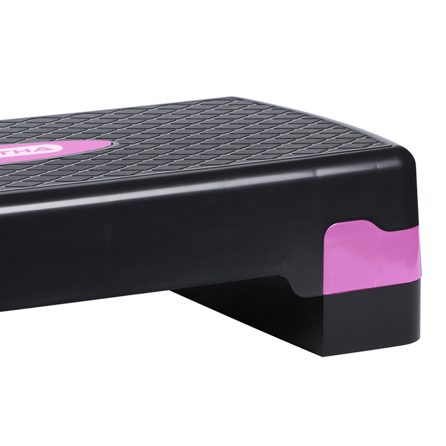 HolaHatha Compact Portable Aerobic Step Platform Workout Exercise Equipment, Fitness Cardio Stepper with Adjustable Height for Home Gym & Travel, Pink