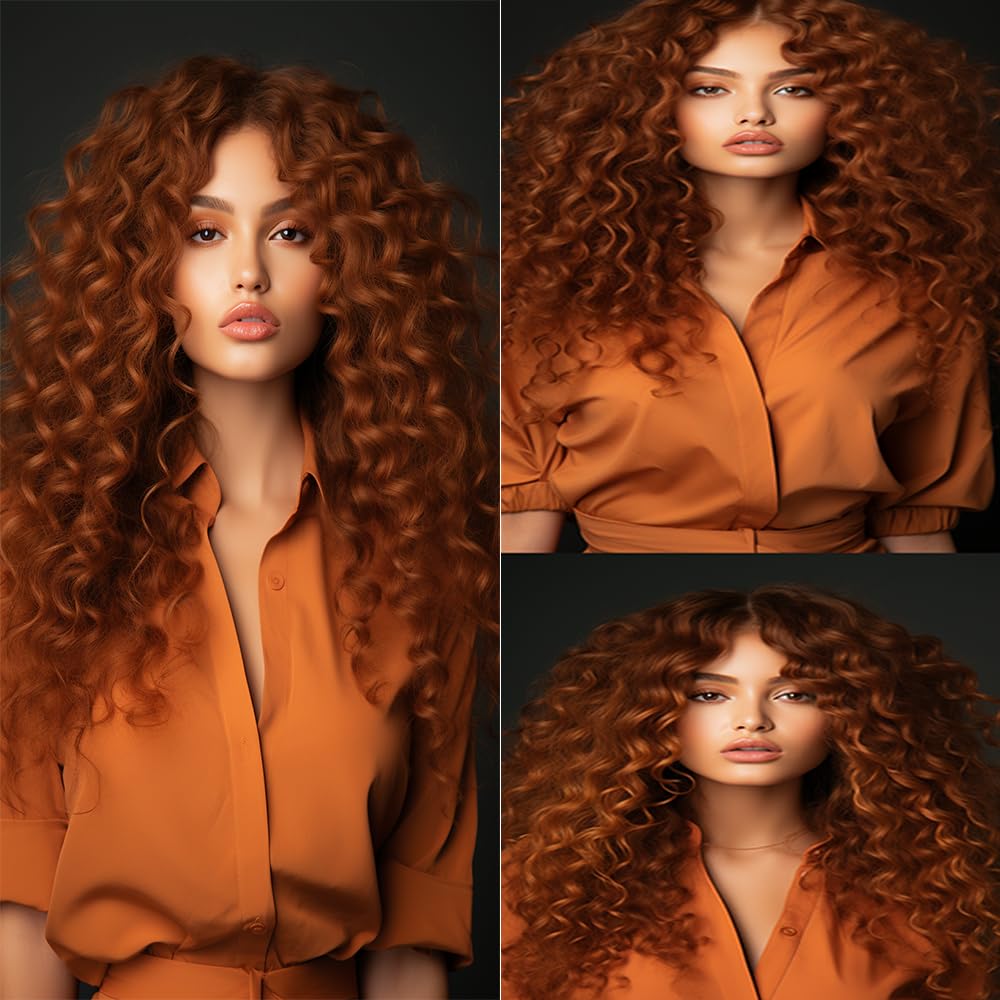 #30 Brown Deep Curly Weave Bundles Human Hair Color 30 Brown Kinky Curly Bundles Brazilian Human Hair Double Weft Remy Hair Extensions Wet and Wavy Bundles for Black Women 24 26 28 inch