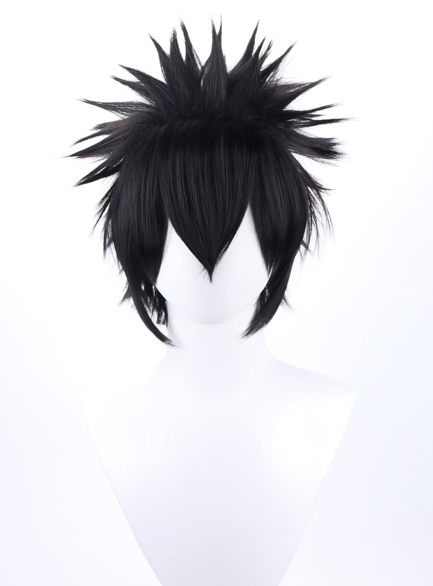 NiceLisa Black Short Fluffy Men's Sasuke Uchiha Megumi Fushiguro Anime Cosplay Costume Halloween Wig (not styled)