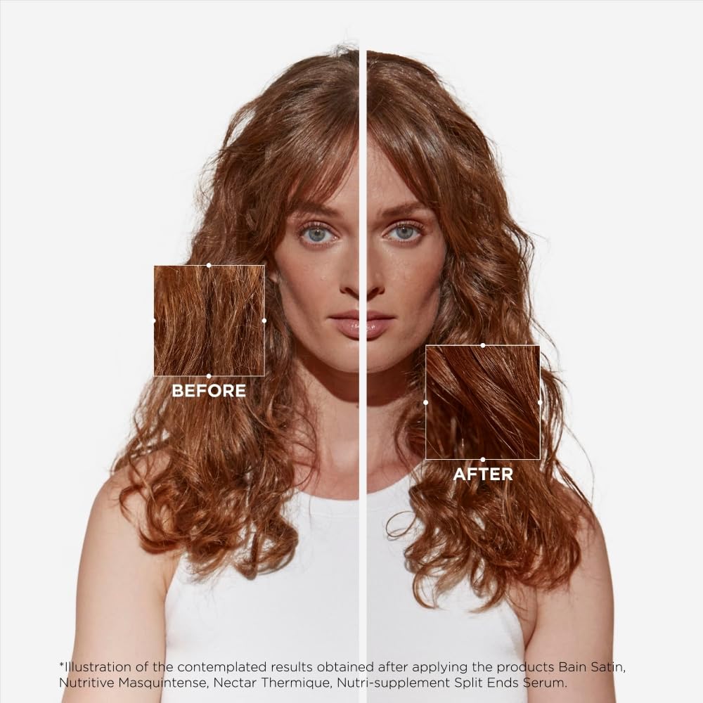 KÉRASTASE Nutritive 8H Magic Night Hair Serum, Overnight Hydrating Treatment for Dry Hair, Intensely Nourishes, Detangles & Prevents Frizz for All Hair Types, 3.04 Fl Oz