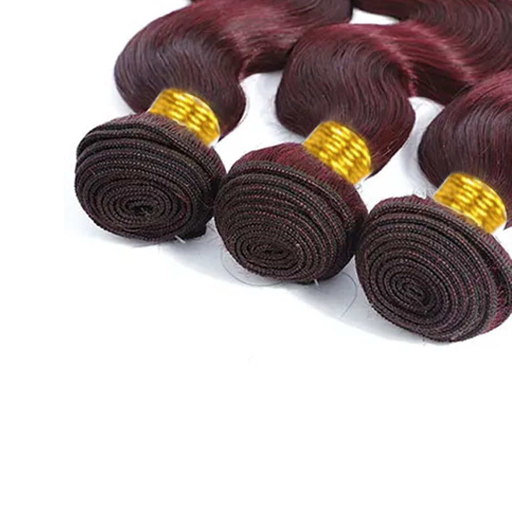 30 30 30 Inch Vinmdonm 99J Human Hair Bundles Burgundy Body Wave Bundles Brazilian Unprocessed Virgin Hair 3 Bundles 99J Body Wave Bundles Wine Red Bundles Remy Hair Extensions