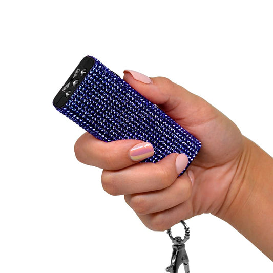 GUARD DOG SECURITY Mini Stun Gun Keychain - Stun Gun with LED Flashlight - USB Rechargeable (Blue)