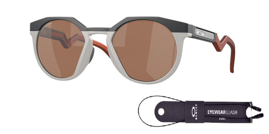 Oakley oo9242 924206 52mm matte carbon/prizm tungsten round sunglasses for men + Bundle with designer iwear complimentary eyewear kit