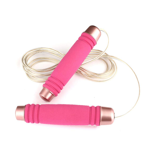 Gaoykai weighted jump rope for handle,Tangle-Free PU Wire rope with bearing comfortable foam handle,skipping rope for workout and fitness training for men women and kids
