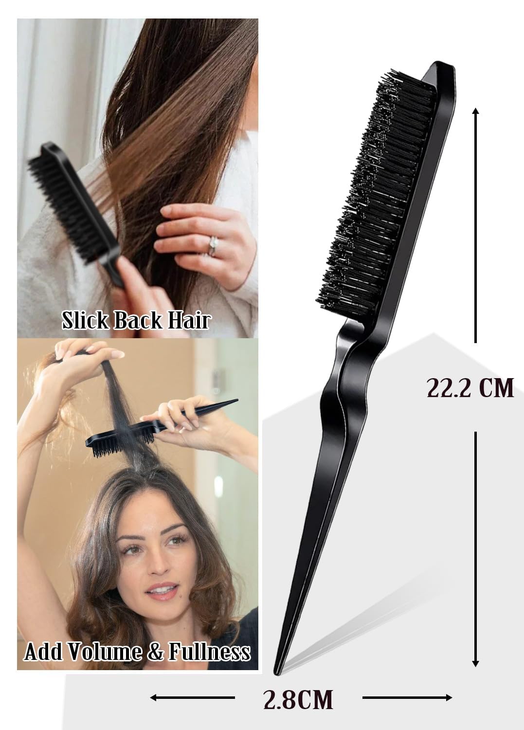 Slick Back Hair Brush, Hair Wax Stick 4Packs - Taming Flyaways & Edge Control - Hair Styling Products Accessories Stuff for Teenl Girl, Women & Kids