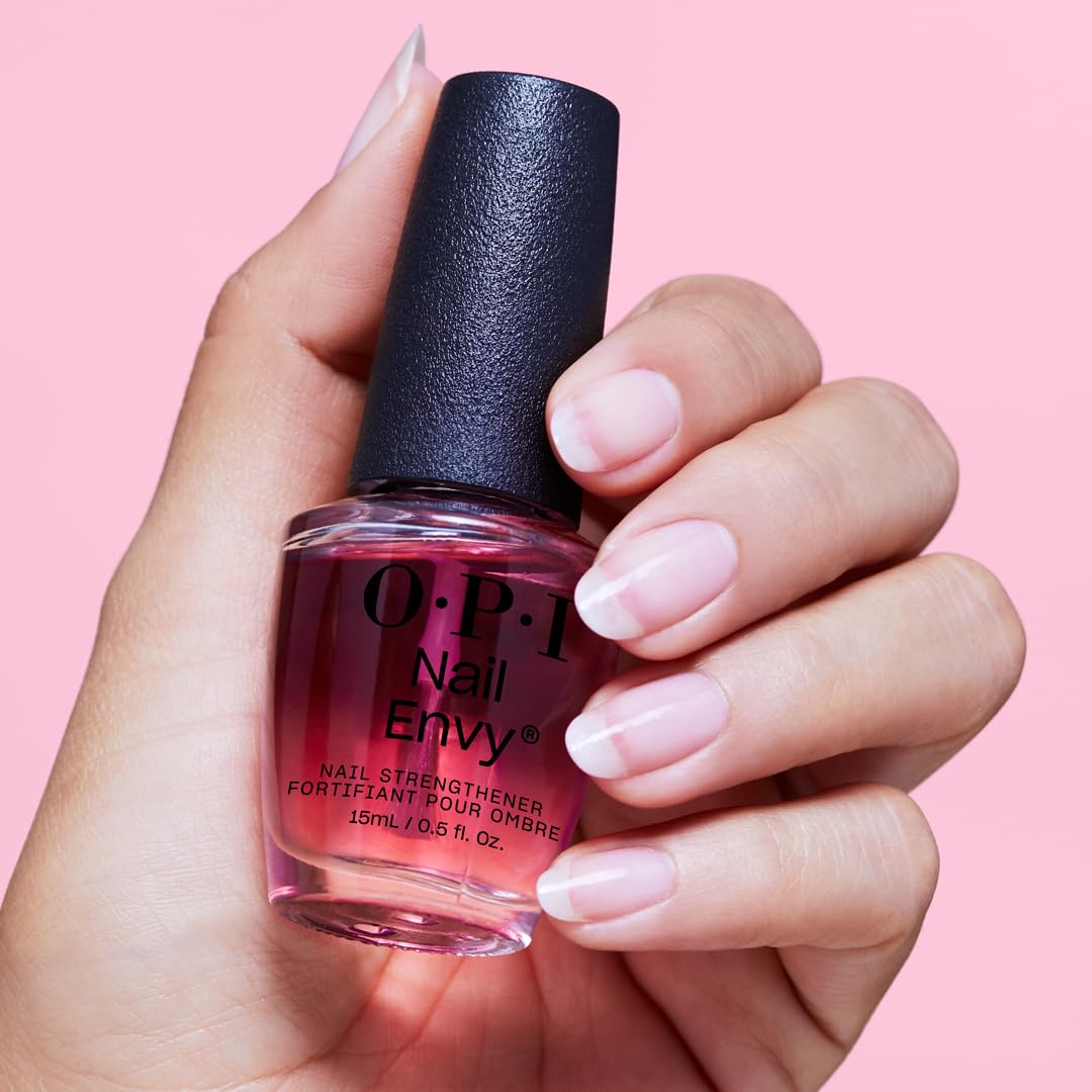 OPI Nail Envy Strengthener Pink to Envy | Sheer Soft Pink Crème Strengthening Nail Polish Treatment | Strengthen Weak & Thin Nails