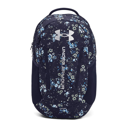 Under Armour Unisex-Adult Hustle 6.0 Backpack, (410) Midnight Navy/Midnight Navy/Metallic Silver, One Size Fits Most