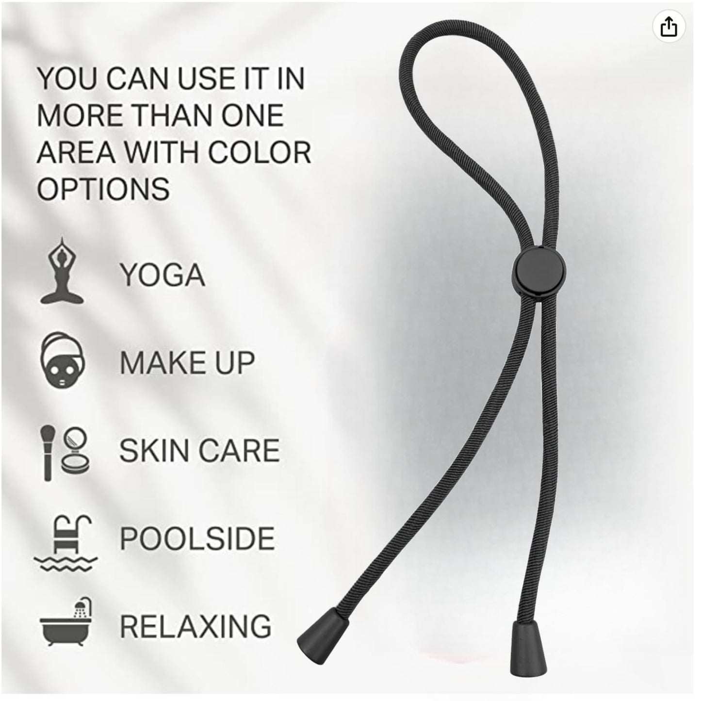 Adjustable Hair Ties for Thick, Curly Hairstyles - Afro Puffs, Ponytails, Locs, Pineapples for Black Women and Girls (Pack of 6)