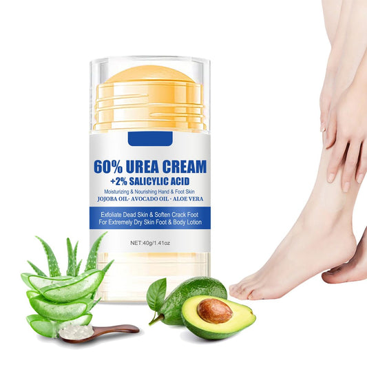 60% Urea Cream plus 2% Salicylic Acid Foot Cream for Removing Calloused Skin, Cracked Hands Feet Moisturizes & Hydrates, Maximum Strength Skin Barrier Repair Hand Cream 1.41 oz