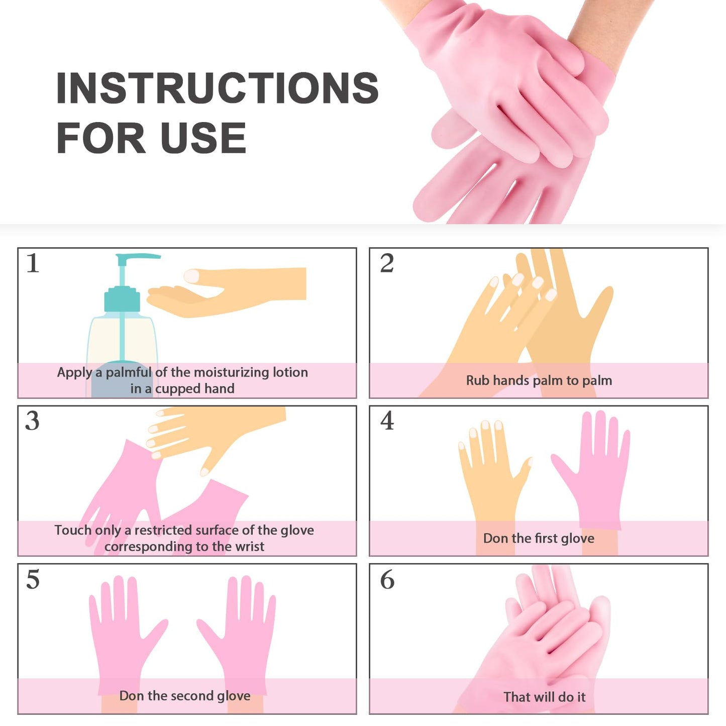 Sibba 2 Pairs Silicone Moisturizing Gloves and Socks, Spa Gel Hydrating Gloves for Overnight Bedtime Heal Eczema Sleeping Lotion Hand Treatment Gloves Socks Repair Rough Cracked Dry Chapped Skin