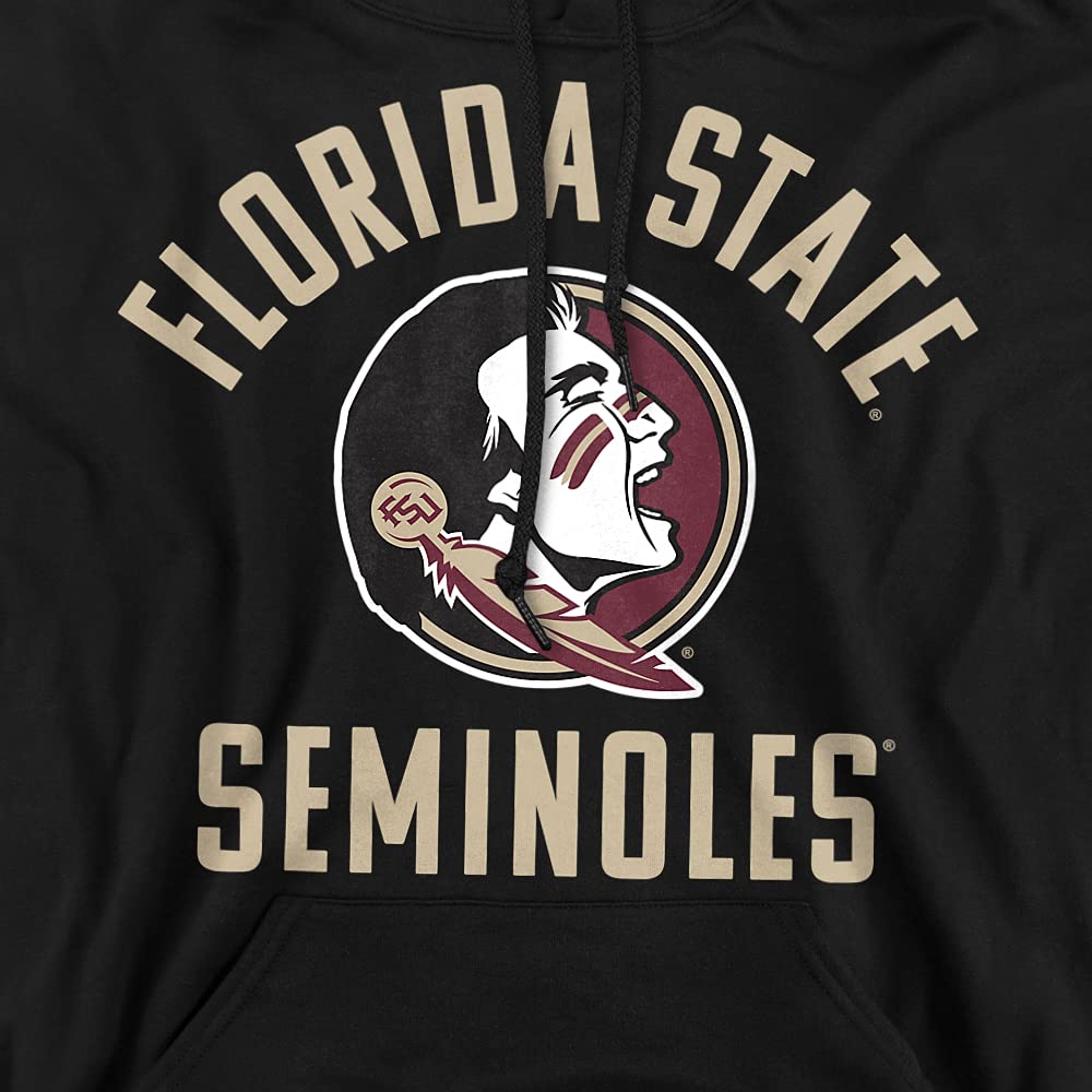 Florida State University FSU Seminoles Official Seminoles Logo Unisex Adult Pull-Over Hoodie,Black, 2X-Large