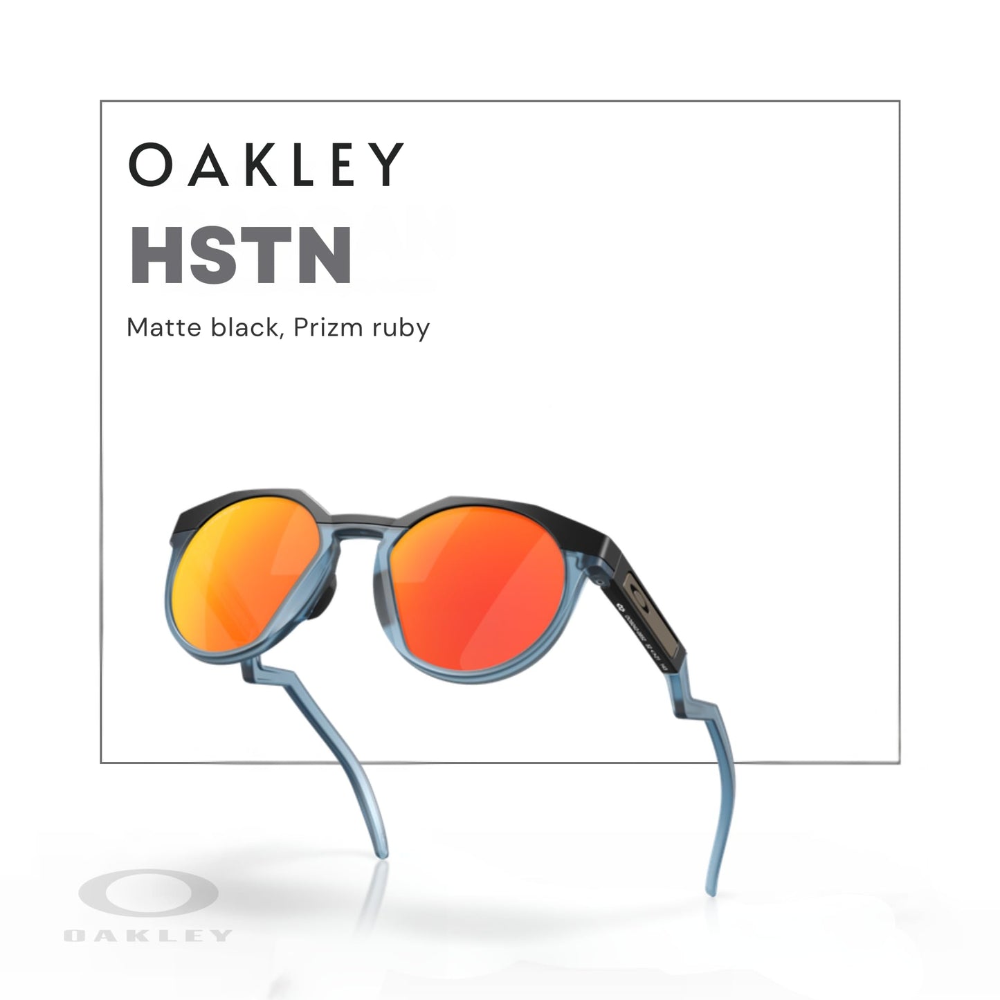 Oakley oo9242 924208 52mm matte black/prizm ruby round sunglasses for men + Bundle with designer iwear complimentary eyewear kit
