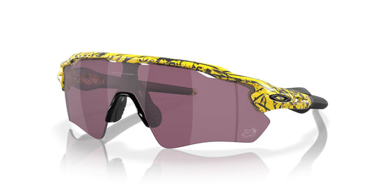 Oakley Men's OO9208 Radar EV Path Rectangular Sunglasses, TDF Splatter/Prizm Road Black, 38 mm