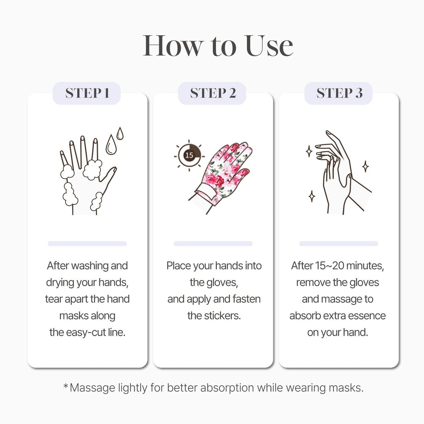 Koelf PETITFEE Rose Petal Satin Hand Mask (5pairs) - Intensive Nourishing, Moisturizing Gloves, Rose Scented Hand Repair Masks with Peptide, Collagen, Shea Butter for Silky Smooth Hand Treatment