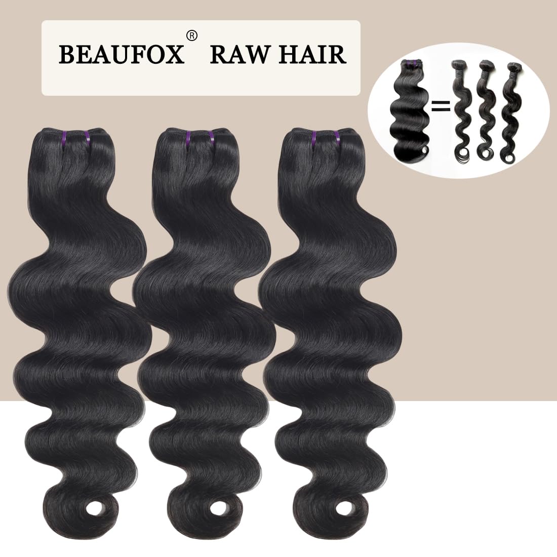 16A Raw Human Hair Bundles Body Wave Bundles 14 16 18 Inch Brazilian Hair Body Wave Human Hair Bundles 100% Unprocessed Virgin Hair Body Wave 3 Bundles Double Weft Full and Thick Natural Color