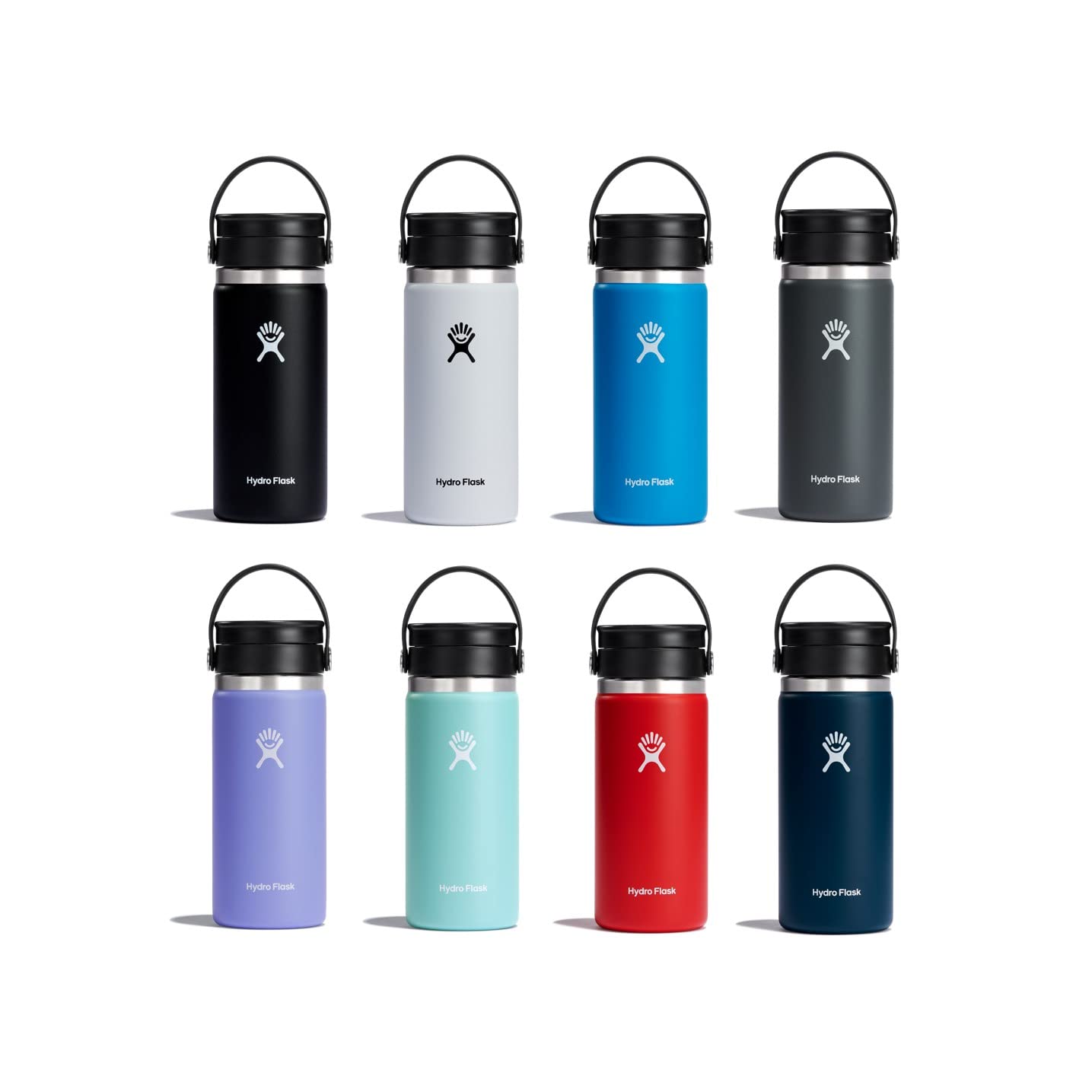 Hydro Flask Wide Mouth with Flex Sip Lid - Insulated Water Bottle Travel Cup Coffee Mug Tumbler 12 Oz