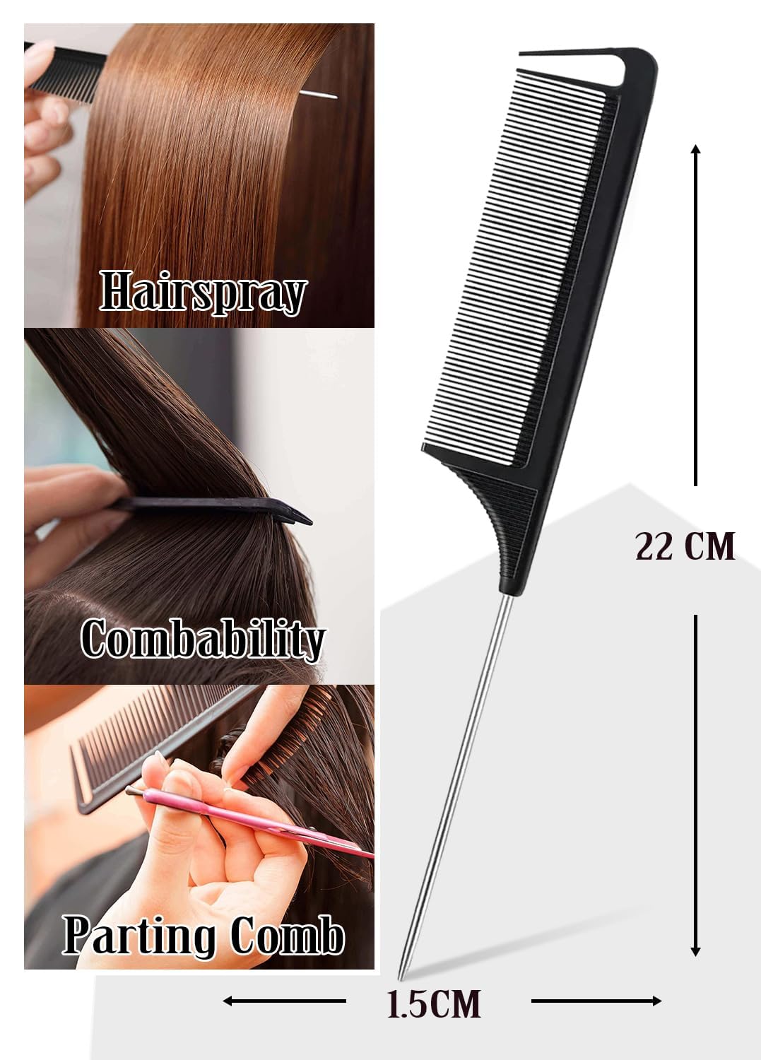 Slick Back Hair Brush, Hair Wax Stick 4Packs - Taming Flyaways & Edge Control - Hair Styling Products Accessories Stuff for Teenl Girl, Women & Kids