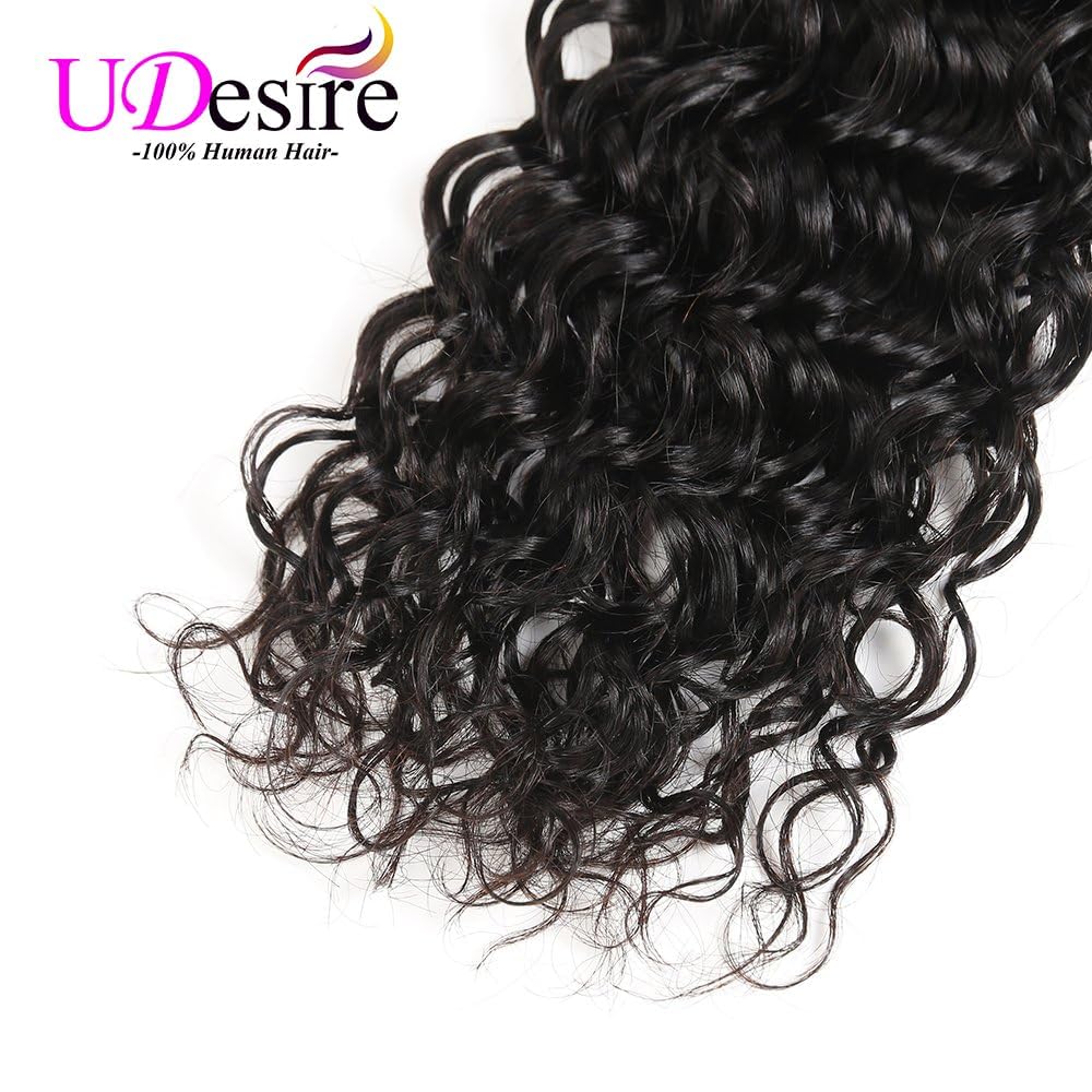 Water Wave Bundles Human Hair,Wet And Wavy Bundles 22Inch 100% Unprocessed Brazilian Virgin Curly Human Hair Bundles Ocean Wave Bundles for Women,Soft Bouncy Full And Thick Natural Black