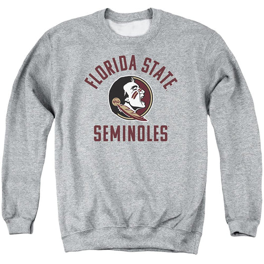Florida State University Official Seminoles Logo Unisex Adult Crewneck Sweatshirt,Athletic Heather, 2X-Large