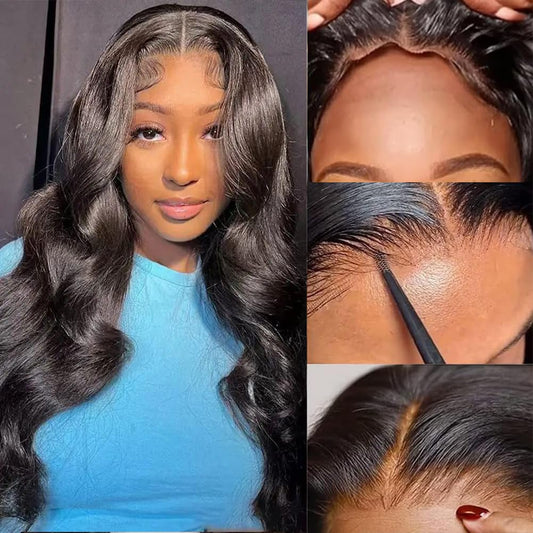 20 Inch 5x5 Body Wave Human Hair Wig 180% DensityWear and Go Glueless Wigs HD Lace Closure Wigs Human Hair Body Wave Lace Front Wigs Glueless Wigs Human Hair Pre Plucked Pre Cut