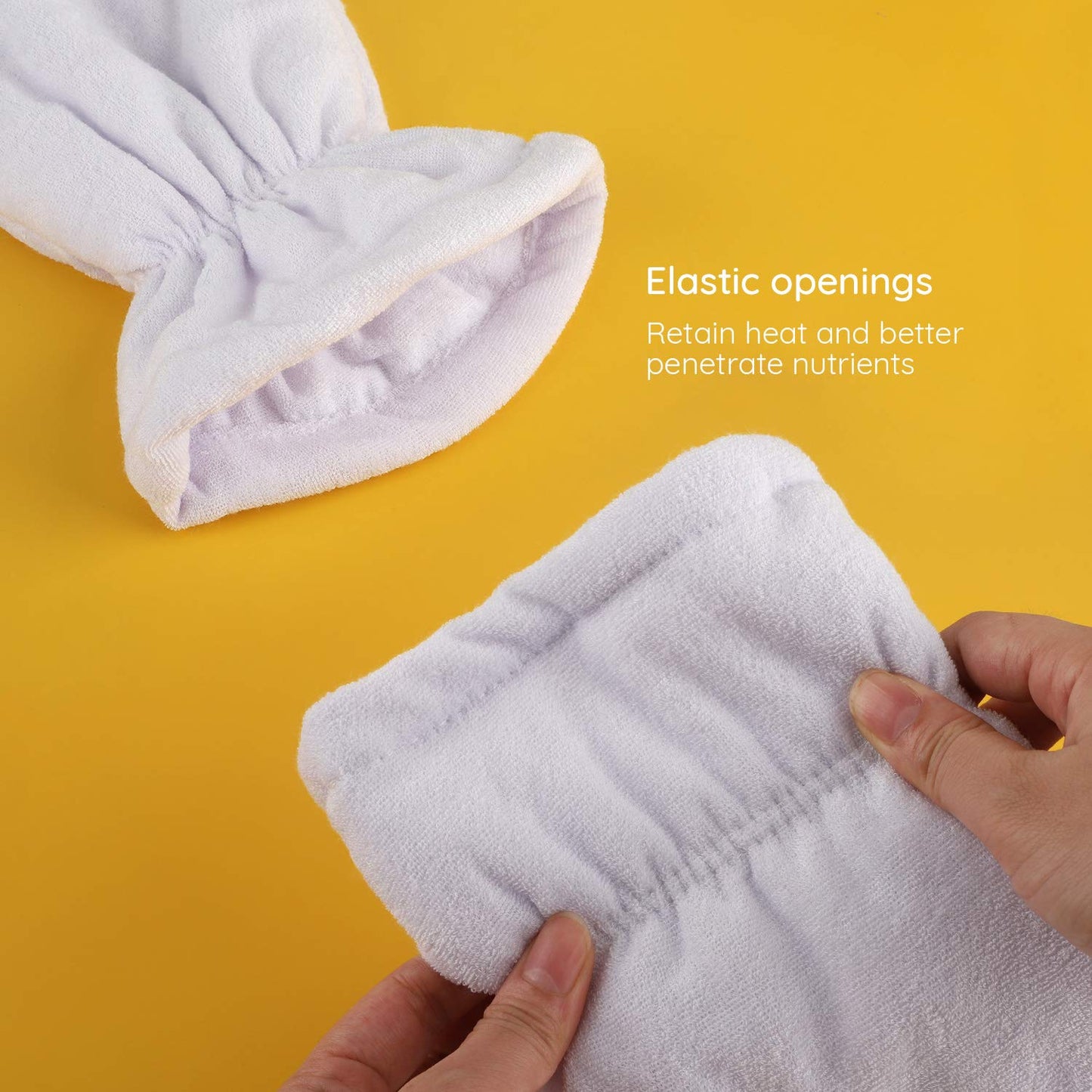 Segbeauty 4pcs Paraffin Wax Mitts, Thick Paraffin Heated Hand Covers, Paraffin Baths Gloves for Hot Wax Hand thera-py Bath Paraffin Thermal treat-ment SPA Wax Warmer Paraffin Wax Machine White