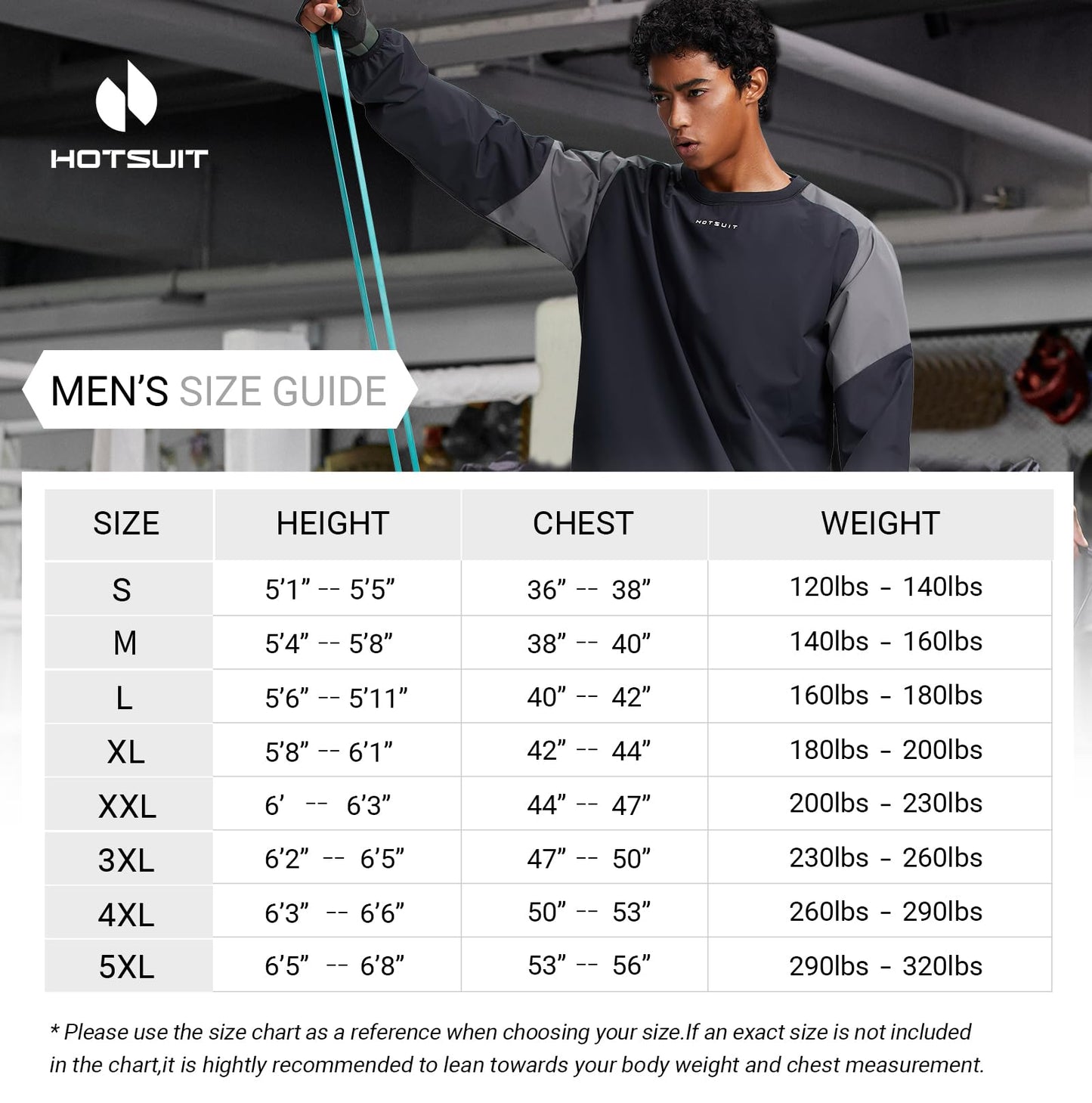 HOTSUIT Sauna Suit Men Sweat Suits Anti Rip Gym Exercise Workout Sauna Jackets Pants, Black, M