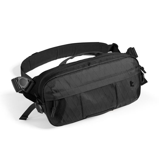 tomtoc 5.5L X-Pac Sling Bag, Heavy Duty Crossbody Bag for Men, Carry Chest Daypack, Water-resistant Shoulder Travel Bag for Steam Deck, ROG Ally X, 2024 iPad mini A17 Pro, Urban Techwear, Tactical