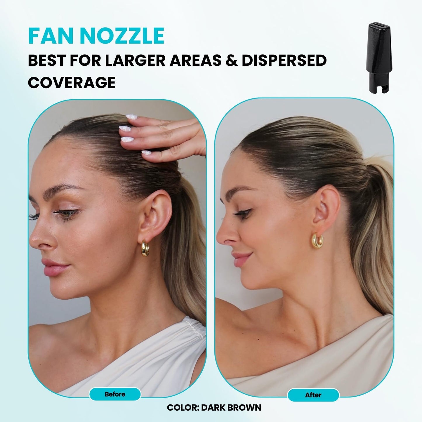 Hair Building Fibers, 15G, with BONUS Pump Applicator, Hairline Comb and 3 Nozzles, Hair and Hairline Filler Kit For Men and Woman (Medium Brown)